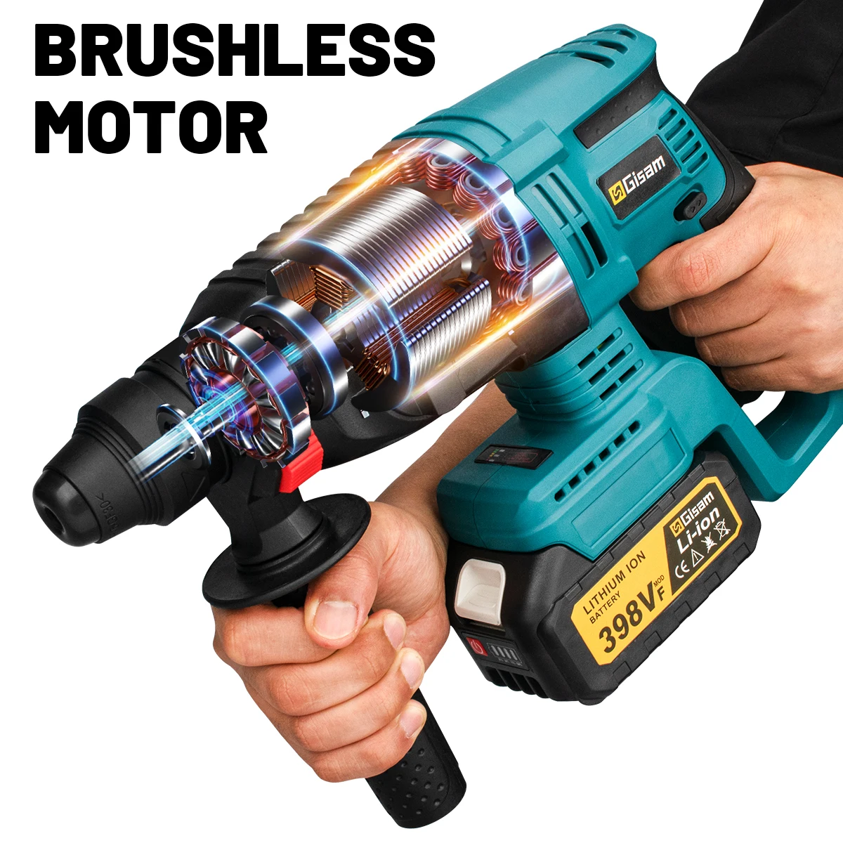26mm Brushless Electric Hammer Drill Multifunctional Rotary Hammer Cordless Impact Hammer Power Tools For Makita 18V Battery 4