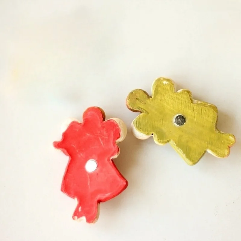 Creative Vintage Dotted Angel  Refrigerator Magnets Sticker Resin Painted Decor for Office School Notes Organization Supplies