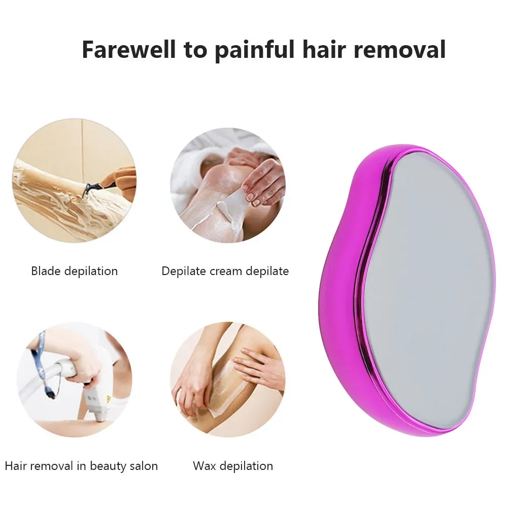 Crystal Hair Eraser Physical Hair Remover Eraser Safety Epilator Reusable Easy Clean Body Beauty Glass Bleame Hair Removal Tool 4