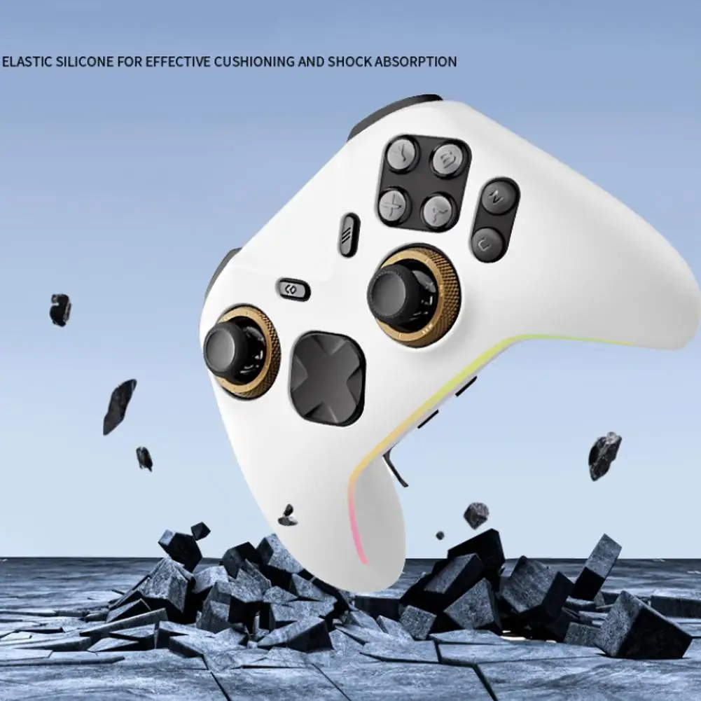 Enhanced Silicone Protective Controller Case with Joystick Caps - Drop-proof, Scratch-resistant, and Sweat-resistant