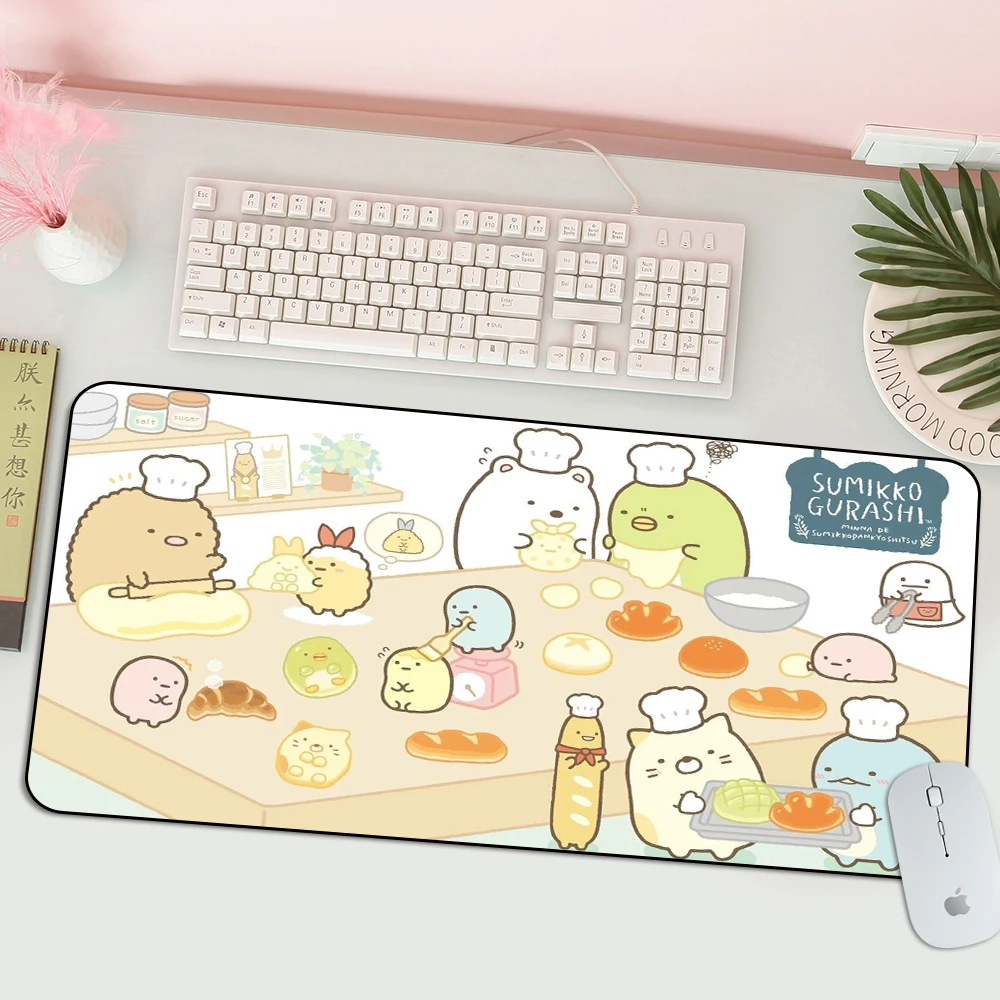 Sumikko Gurashi Mouse Pad 600x300mm Computer Carpet Laptop Mouse Mat Mausepad Office Accessories Office Table Mat Desk Protector