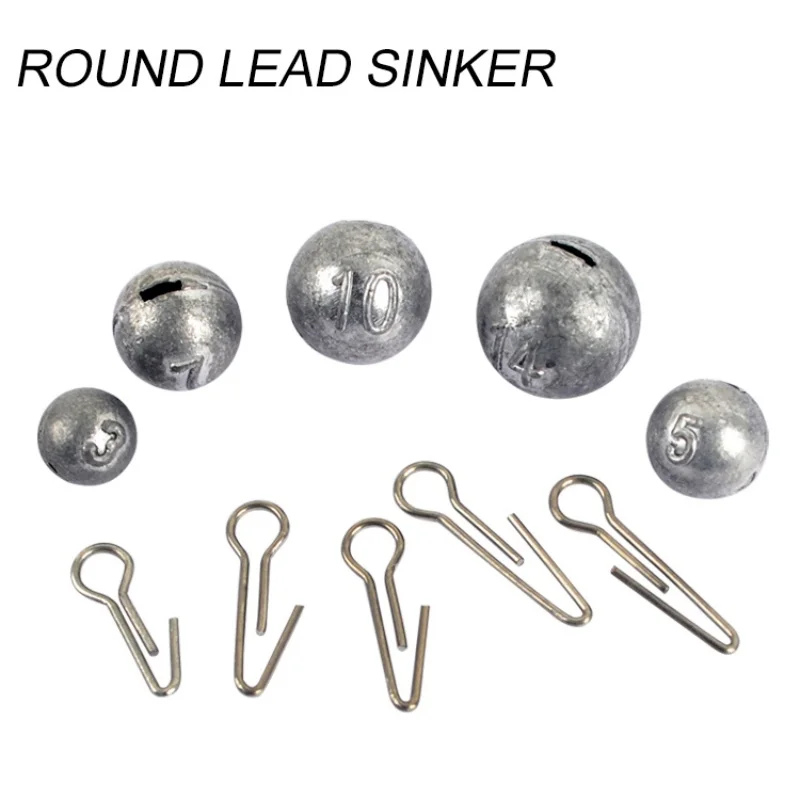 50-Pack Fishing Lead Head Sinker Weights for Soft Lure Accessories (3g-14g)