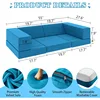Modular Kids Play Couch 9 in 1 Multifunctional Kids Sofa for Playing, Creativing Indoor Toddler Couch for Boys and Girls (Blue) 2