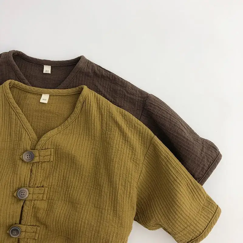 Retro Children Autumn Cotton and Hemp Jacket - Uniqwear
