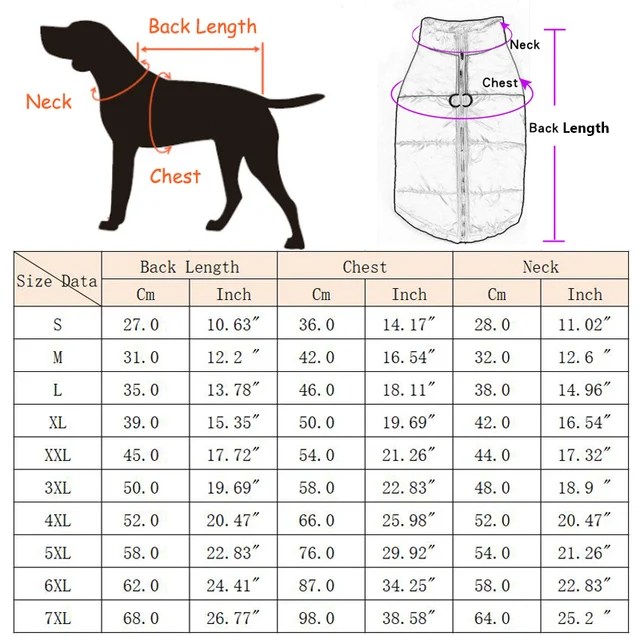 Winter Warm Dog Vest Jacket S-7XL Pet Clothes for Small Medium Large Dogs Doberman German Shepherd Greyhound Pets Clothing Coat 2