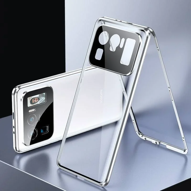 Phone Case For Xiaomi Mi 11 Ultra 360 Magnetic Flip Cover For Xiaomi 14T Pro 15 13 Ultra 13T Mi12S Pro 12X Double Sided Tempered Glass
