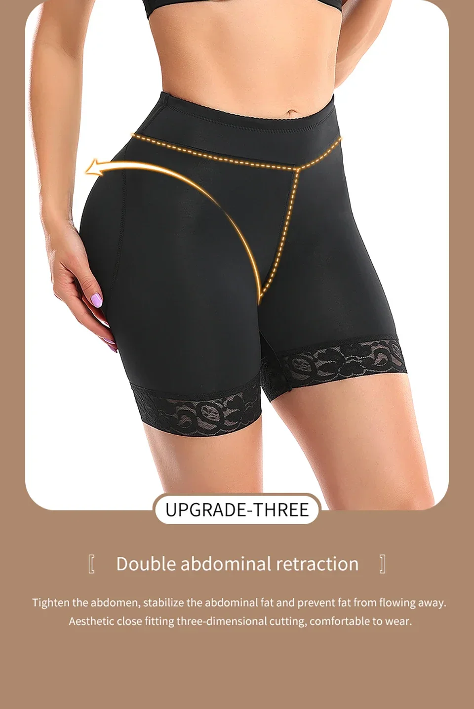 3D Butt Lifter Shorts Padded Hip Enhancer Panties for Instant Curves Seamless Body Shaper Underwear Women Big Booty Enhancement