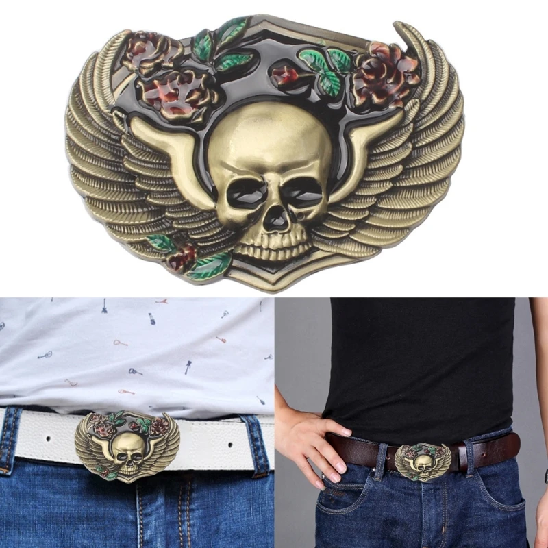 

Cowboy Belt Floral Buckles for Men Women Engraved Cool Replacement (Bronze) Buckles Western Simple Replacement