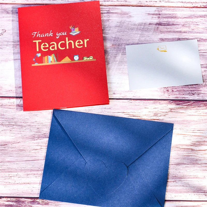 3D Greeting Card for Teacher's Day Graduate Pop Up Teacher Card