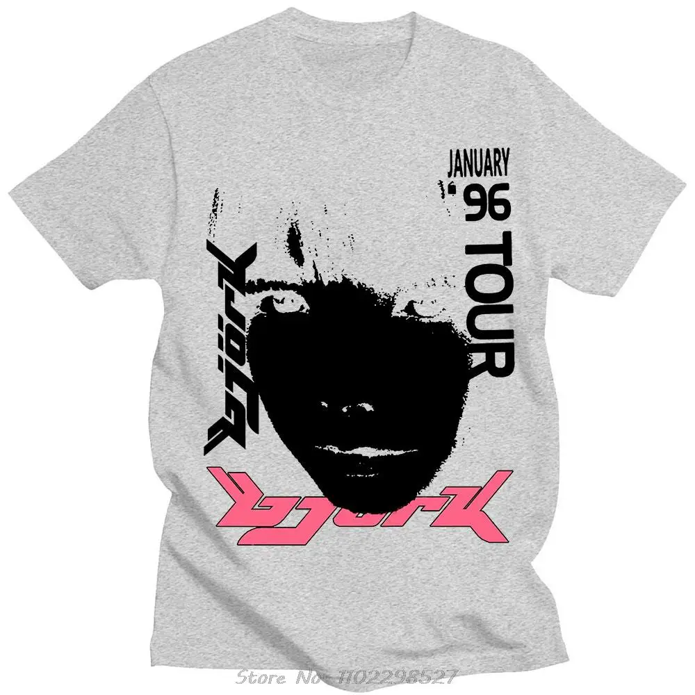 90s Bjork 1996 Japanese Tour Promo Print T Shirt Summer