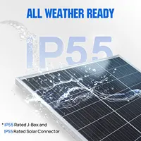 Panneau solaire 100W 200W 300W 400W, panneau photovoltaïque en verre rigide 18V, cellule solaire monocristallin pour chargeur de batterie 12V/24V 4