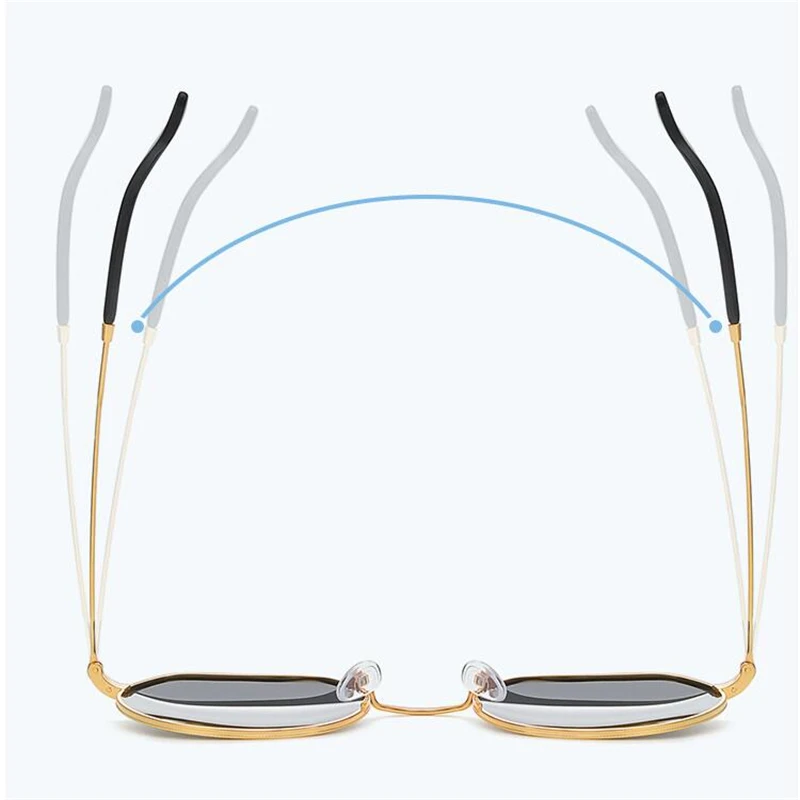 Classical Women Men Polygon Myopia Sunglasses Polarized Vintage Anti-Glare Prescription Sun Glasses Diopter 0 -0.5 -0.75 To -6.0 3