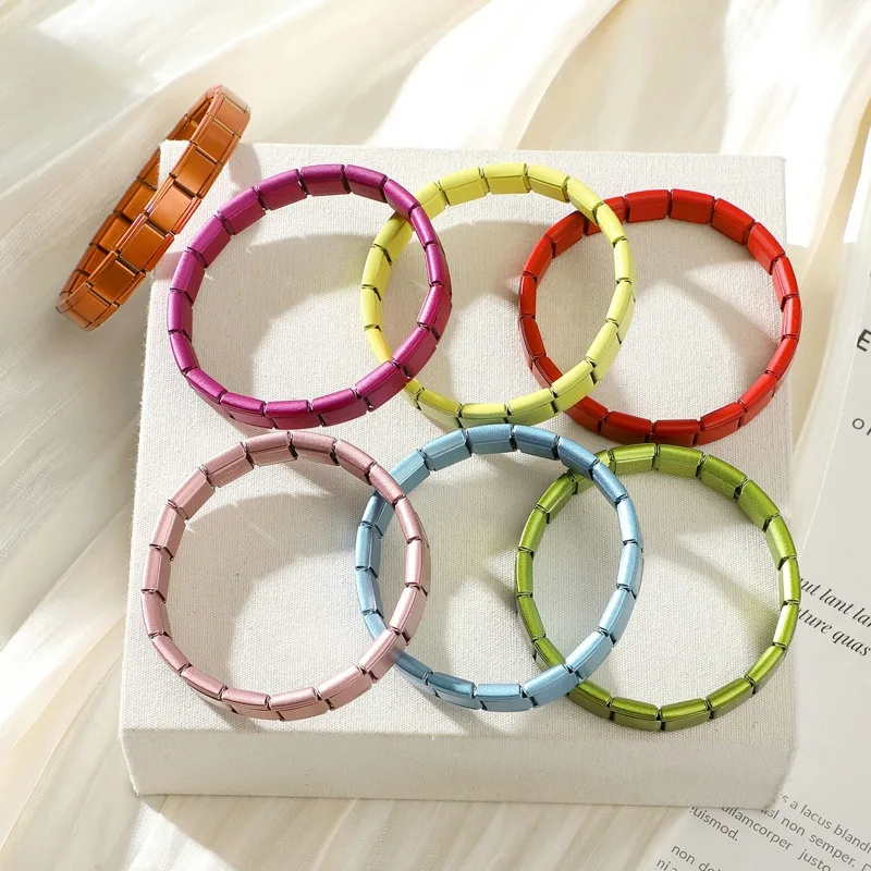 Italian Elastic Charm Bracelet High Quality Stainless Steel 9MM Width