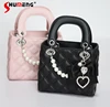Japanese Girl Cute Handmade Pink Shoulder Bag 2023 Fall New Mine Mass-Produced Sweet Cool Bow Love Rhinestones Handbag for Women 3