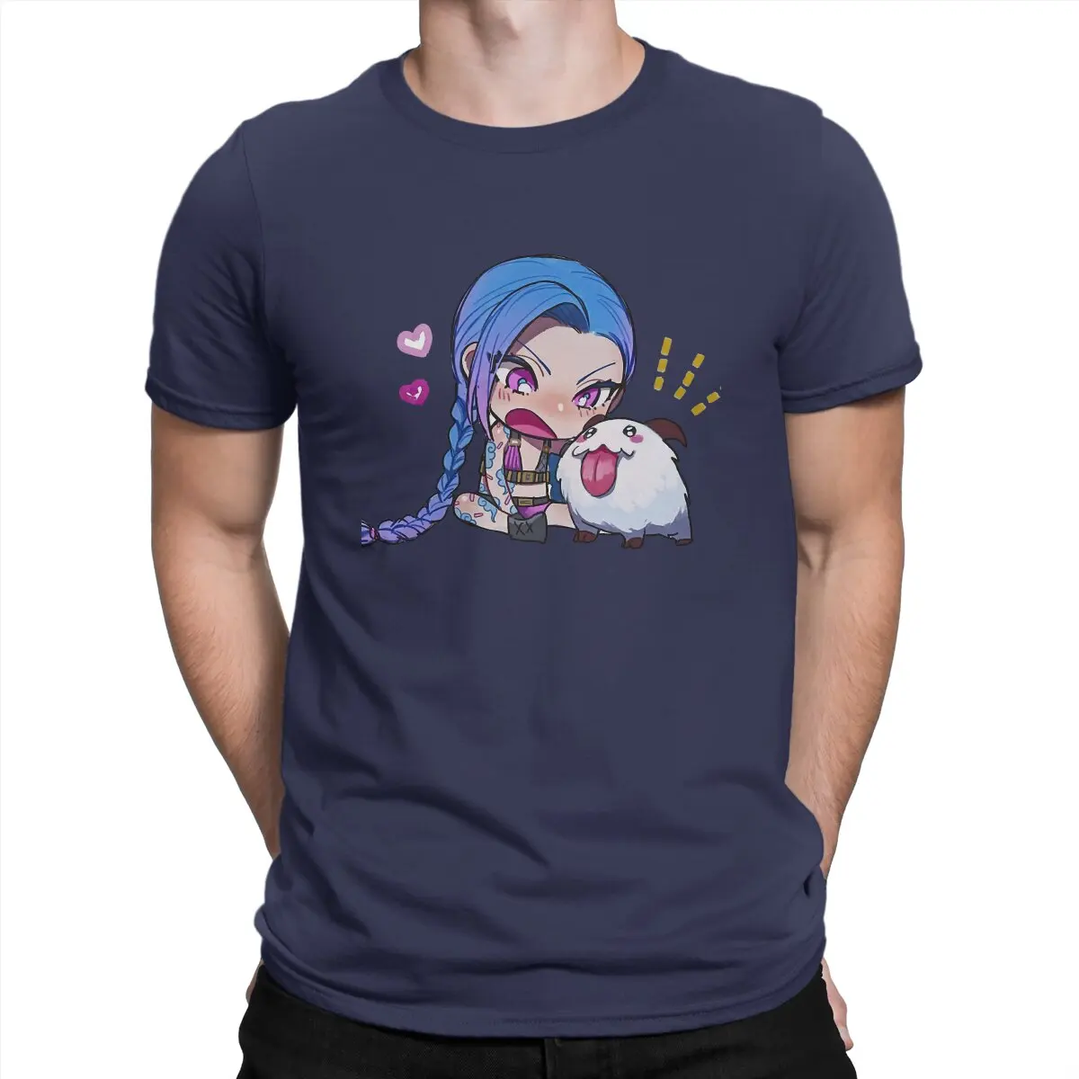 thumbnail image 1 of Camisetas para hombre, lindas camisetas de algodón divertidas de Jinx, camisetas de manga corta de Arcane League of Legends LOL Game, camisetas de cuello redondo, ropa estampada, 1 of 7