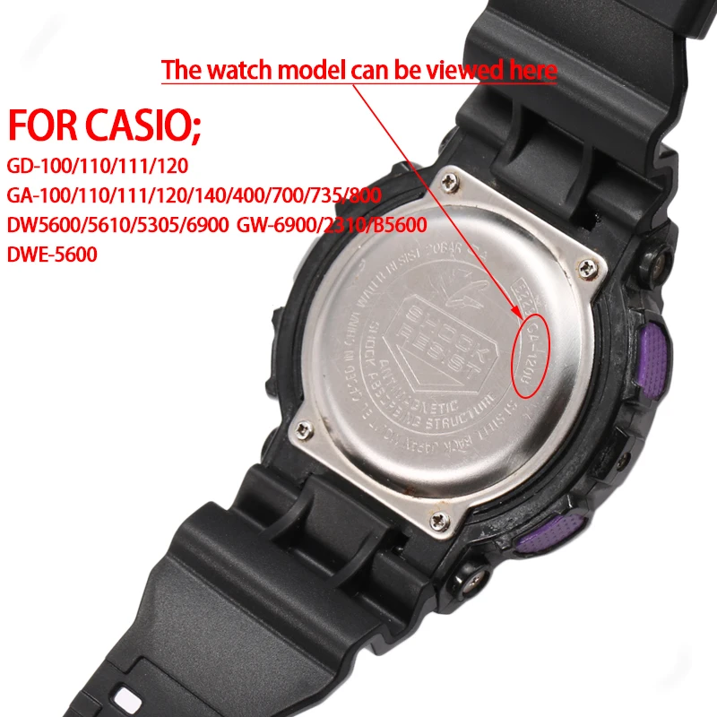 Aksesori jam tangan untuk Casio G-SHOCK GA100 GA110 GD120 gelang