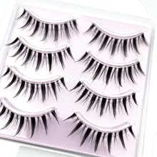 Mikiwi Manga Lashes, japanese Clear Band Multipack False Eyelashes Natural Look, Anime Strip Lashes, Wispy Lashes