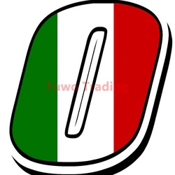 Fuwo Trading – autocollants drapeau italien pour voiture de course, étiquette numéro de Motocross, couverture de vélo, rayures, décalcomanies imperméables en PVC 