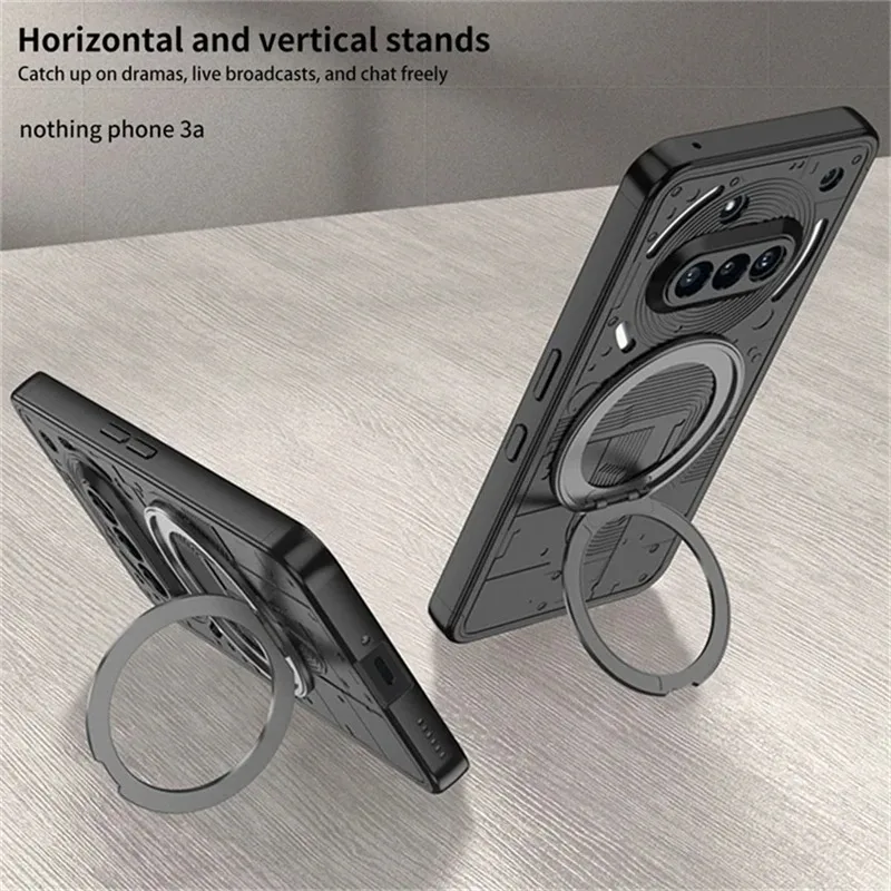 Acrylic Transparent Magnetic Shockproof Phone Case with 360° Protection