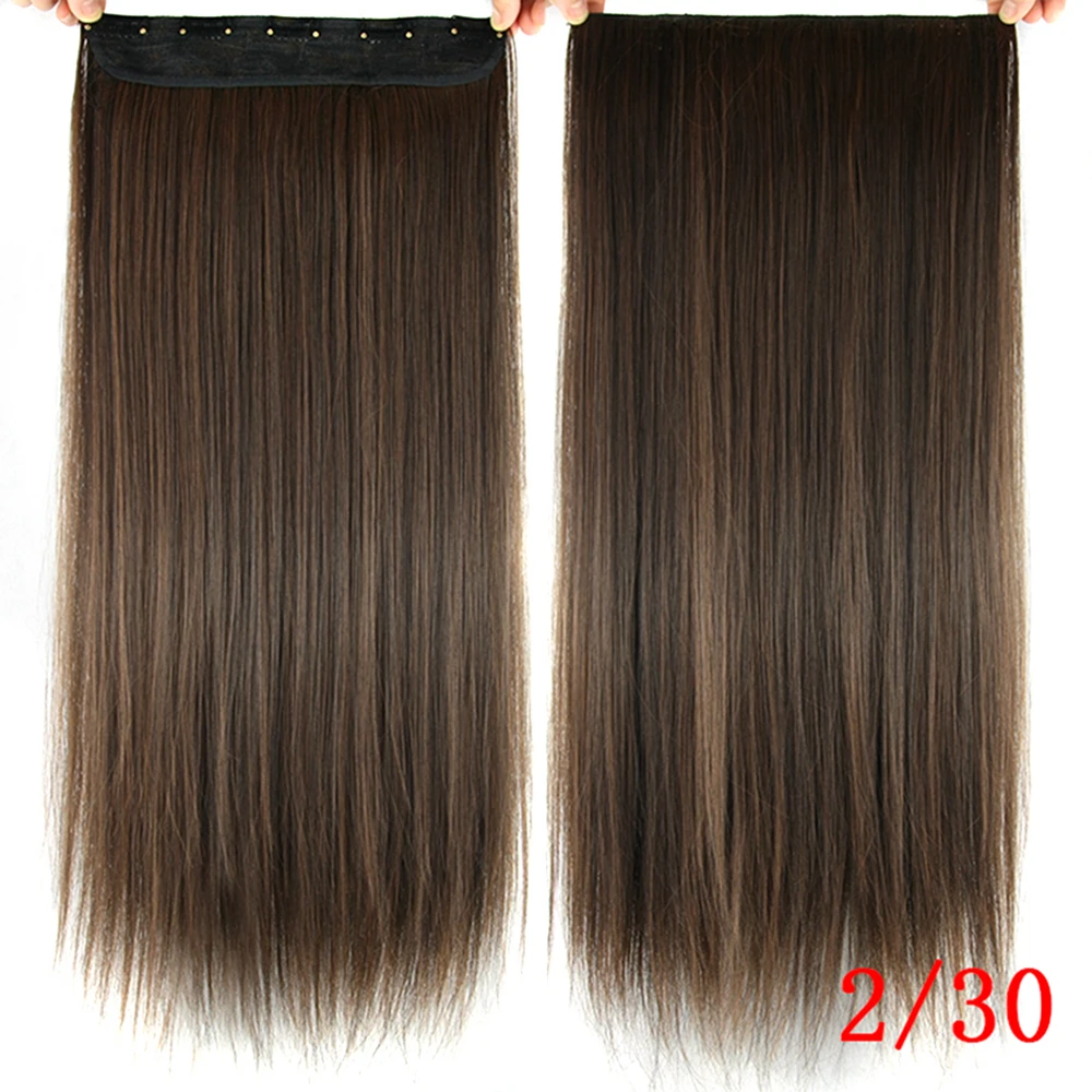 Soowee 28 Inches Straight Long Clip In Hair Extension Hairpins Fake Hair on Barrettes Strands Natural Extentions Postiche