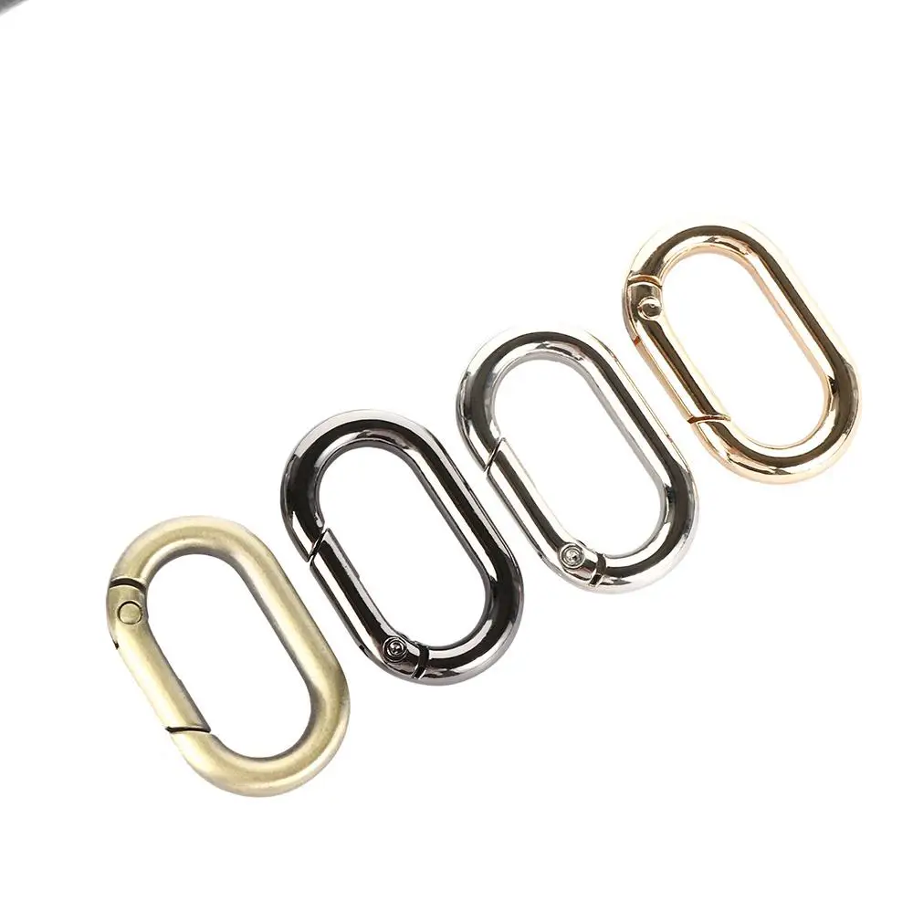 5 10pcs carabiner buckle square ring spring carabiner snap hook clip keychain outdoor backpack pendant buckle camping tools Camping Survival Oval Tool Clip Climbing Hook Carabiner Keychain Ring Buckle