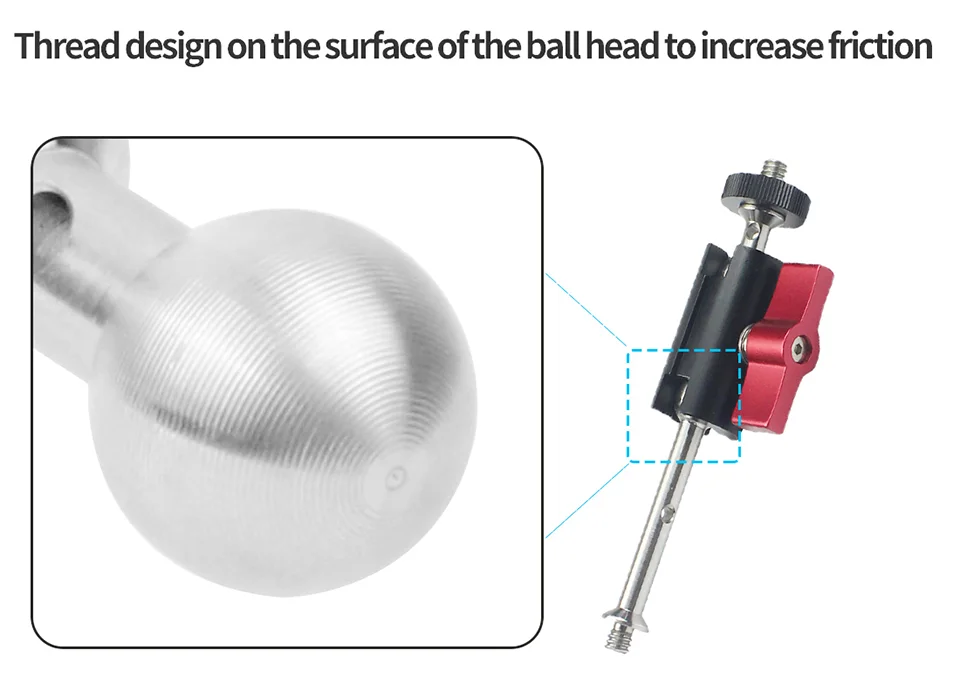 360 Tripod Magic Arm Mount Adapter Dual Ballhead 1/4"Screw Articulating Connecto