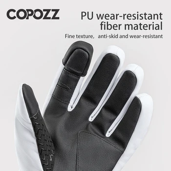 COPOZZ New Winter Men Women Ski Gloves Windproof Warm Waterproof Touch-Screen Non-slip Snowboard Snowmobile Thicken Skiing Glove 4