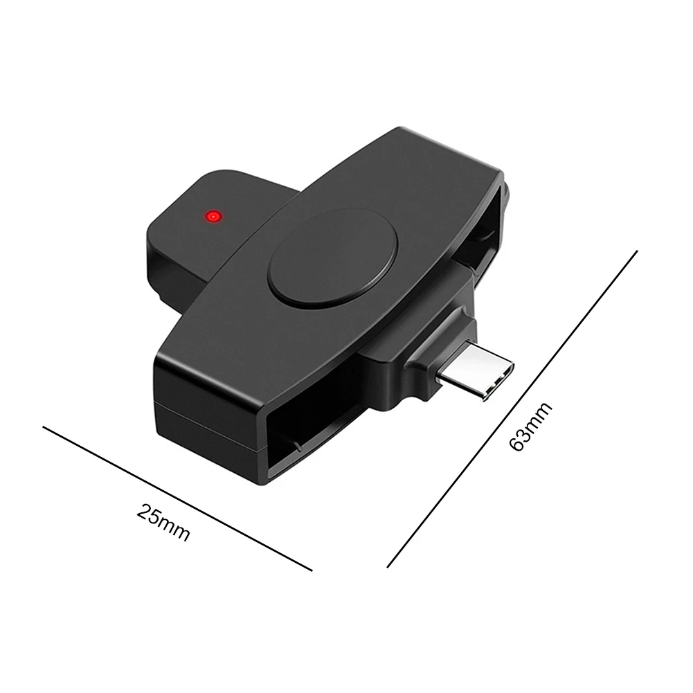 CAC Type-C Smart Card Reader Portable Smart Chip Universal Reader Bank Tax Declaration Accessories Support for Windows for OS
