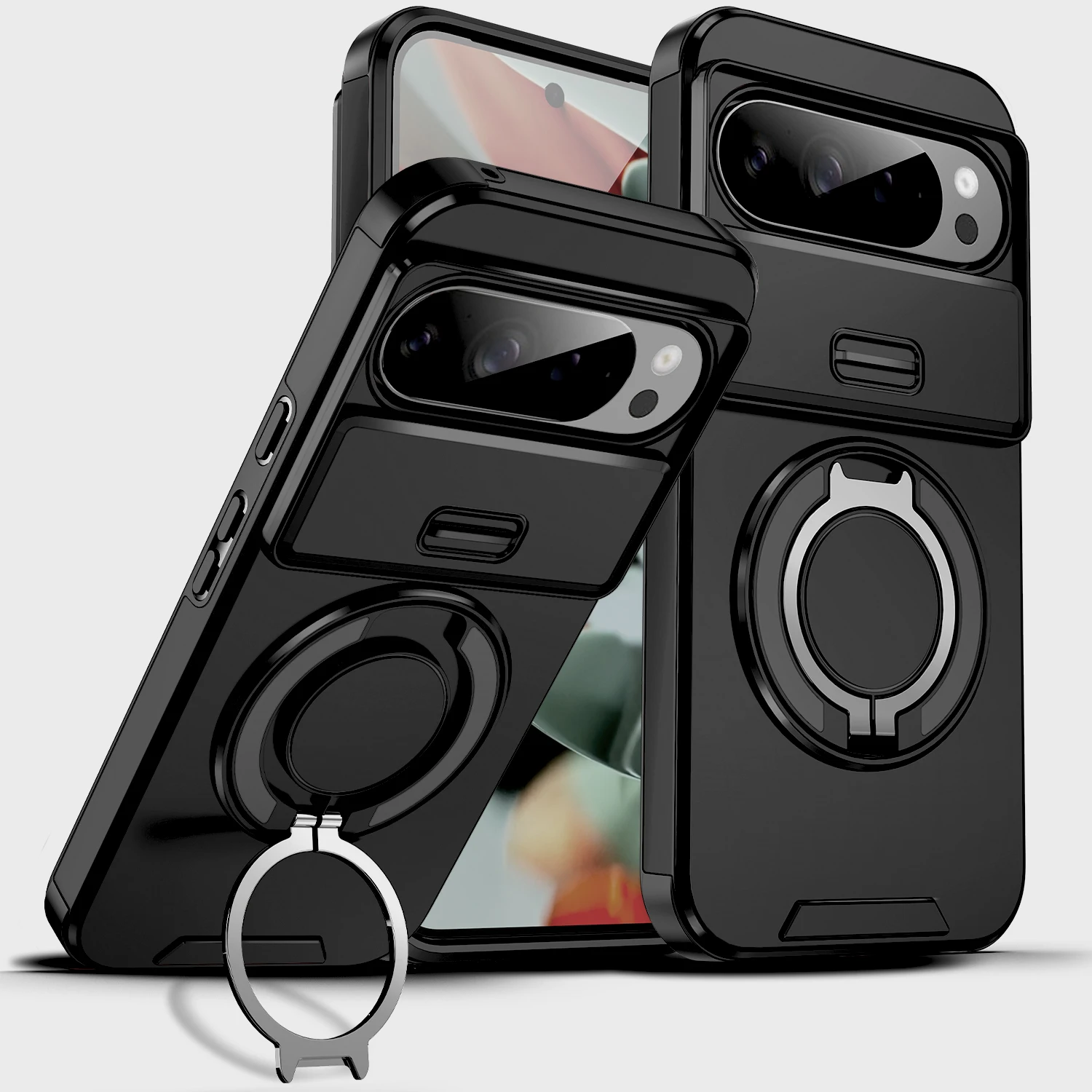 Premium Shockproof Armor Case with Anti-fall Support and Car Mount Feature