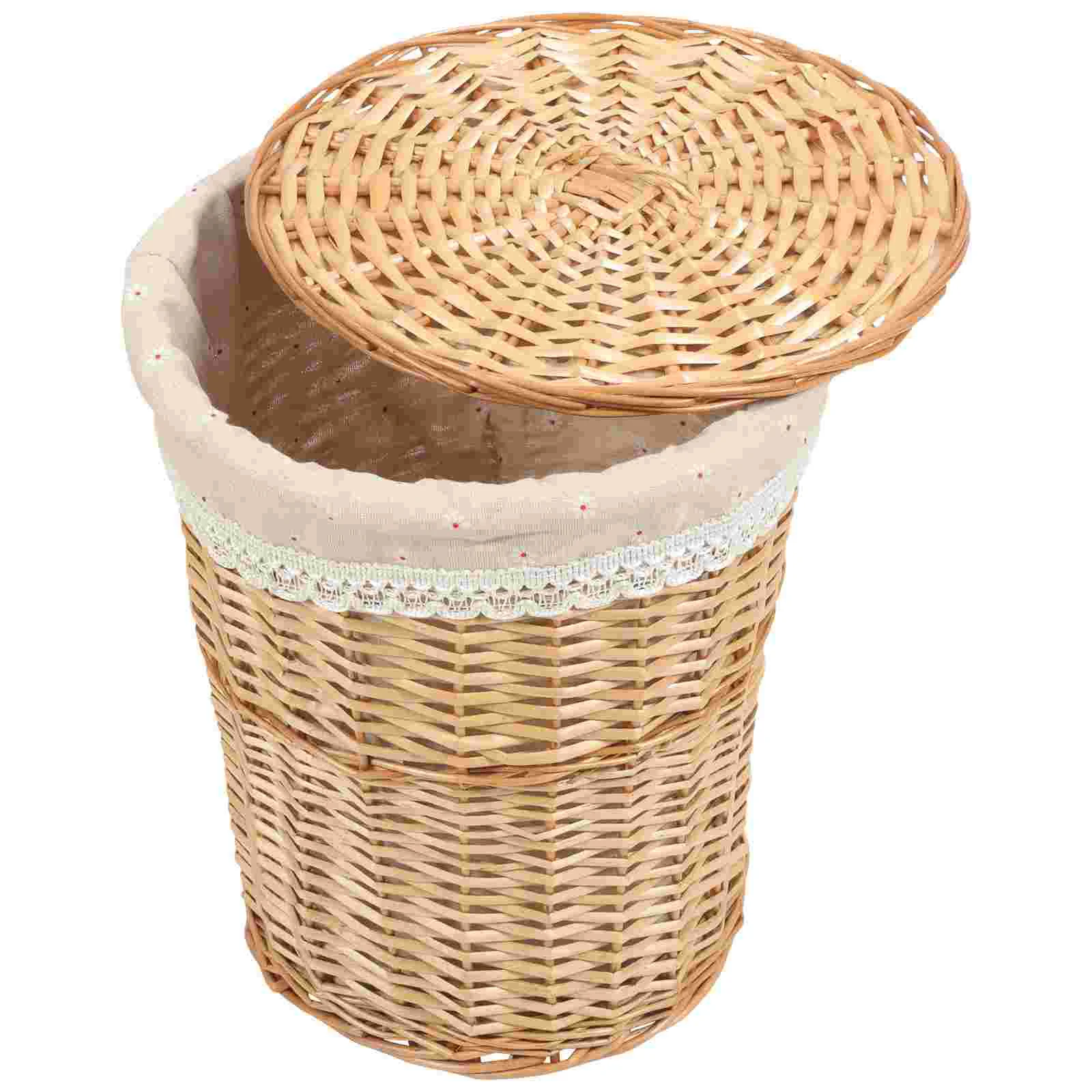 

Woven Clothes Basket Woven Organizer Bin Dirty Clothes Storage Organizer With Lid