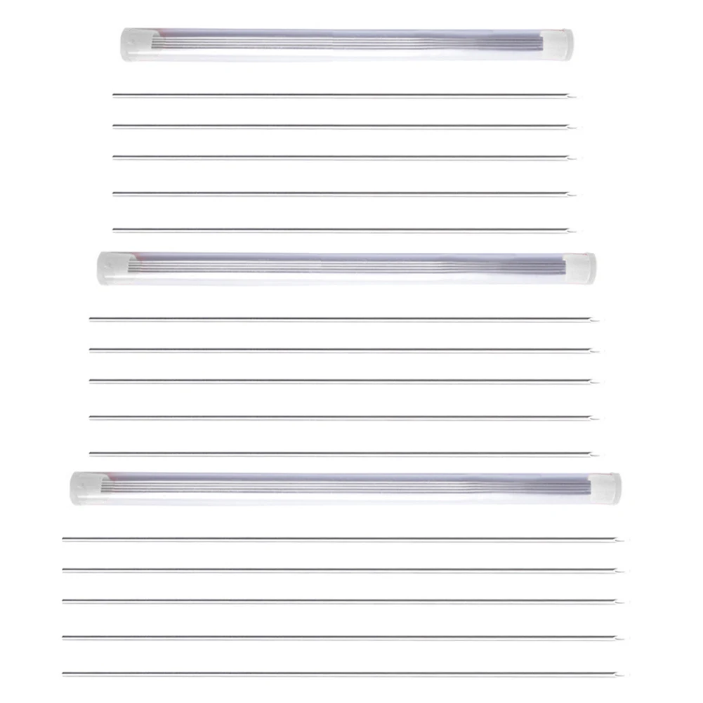 20-5 Piece Stainless Steel Earthworm Hooking Needles 20/25/30cm Portable Hollow Fishing Worm Piercing Tools for Carp Fishing