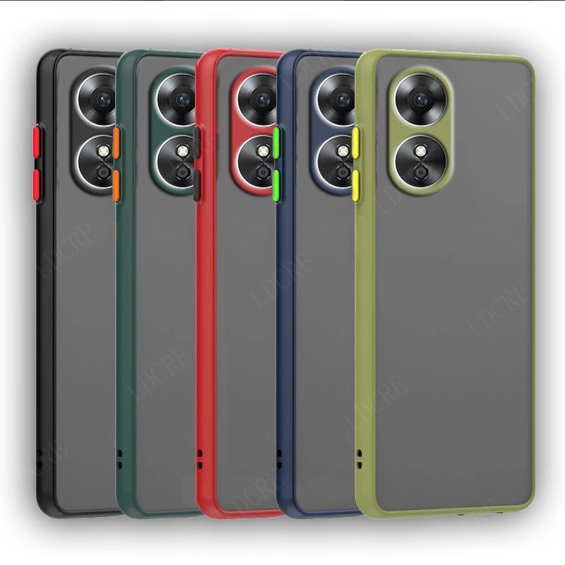 Per Oppo A17 Custodia Oppo A17 Capas Nuovo Paraurti Del Telefono Posteriore Antiurto Opaco Antiurto Custodia Traslucida Trasparente Per Oppo A17 A 17 