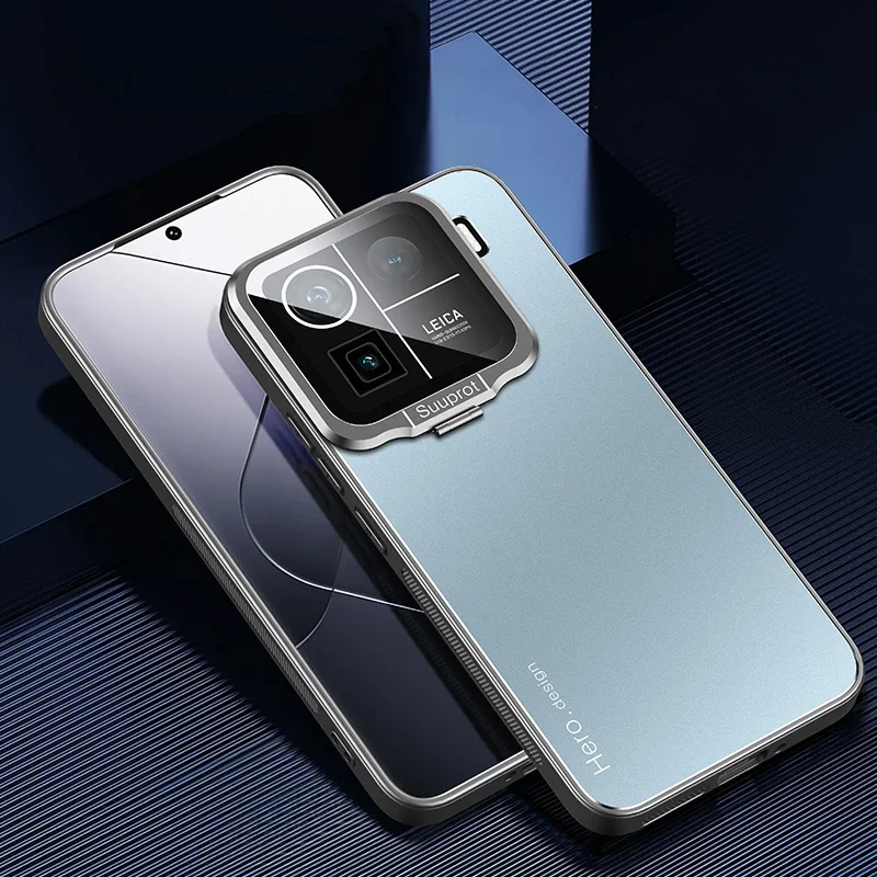 Matte Shockproof Kickstand Case with Metal Lens Camera Holder