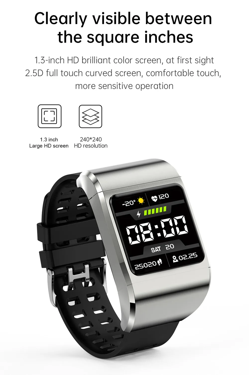 G36 New Smart Watch TWS Bluetooth Headset 2 In 1 Full Touch Screen 1.3 Inch Waterproof Sports Fitness Men Wristband Heart Rate