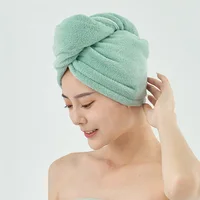 Cute Animal Embroidery Absorbent Shower Cap Coral Fleece Hair Drying Cap Towel Women Thicken Quick-Dry Turban Bathroom 6