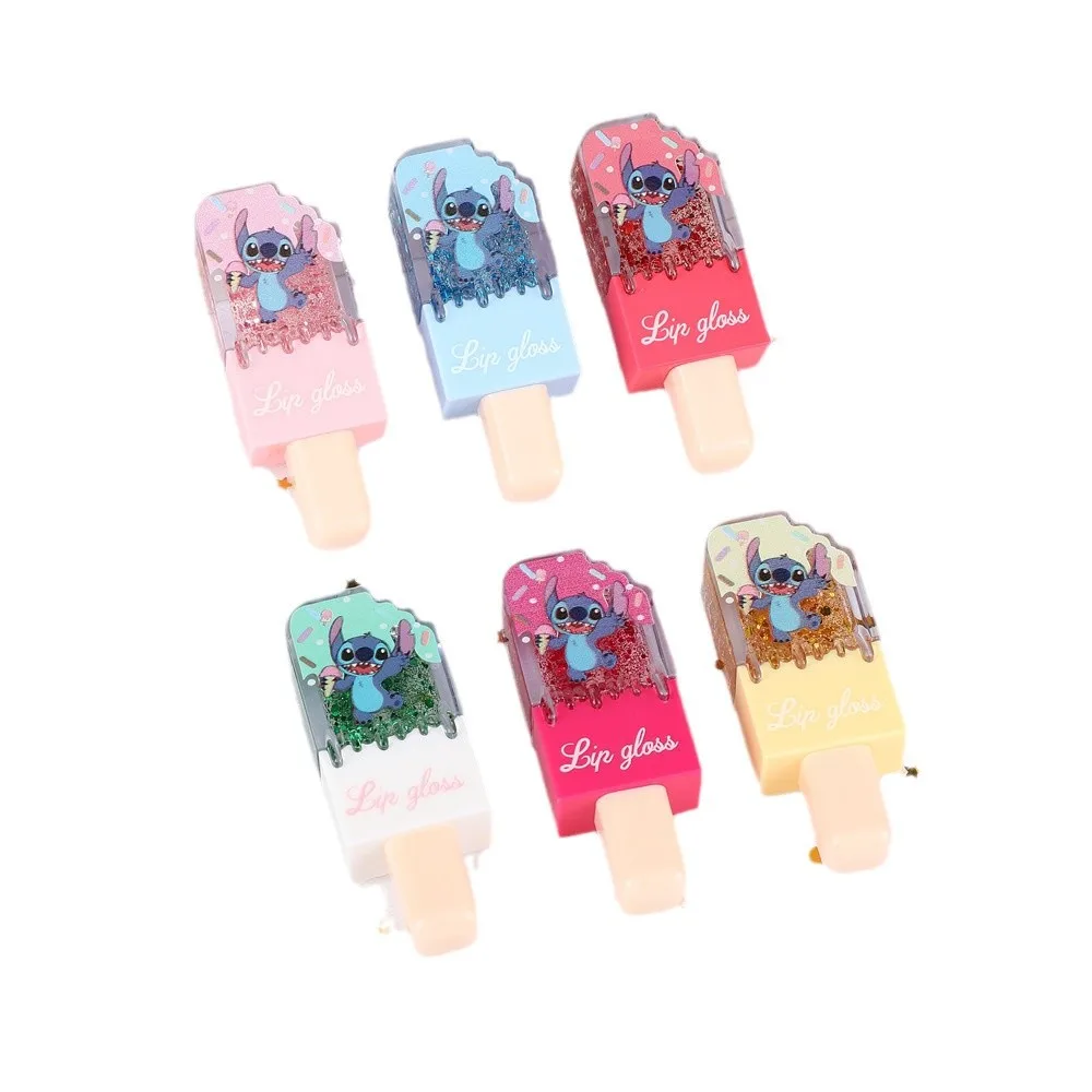 6Pcs Watery Glossy Cute Ice Cream Lip Gloss Set Lip Tint Hydrating Moisturizing Lip Gloss Girls Party Gift Lips Makeup 4