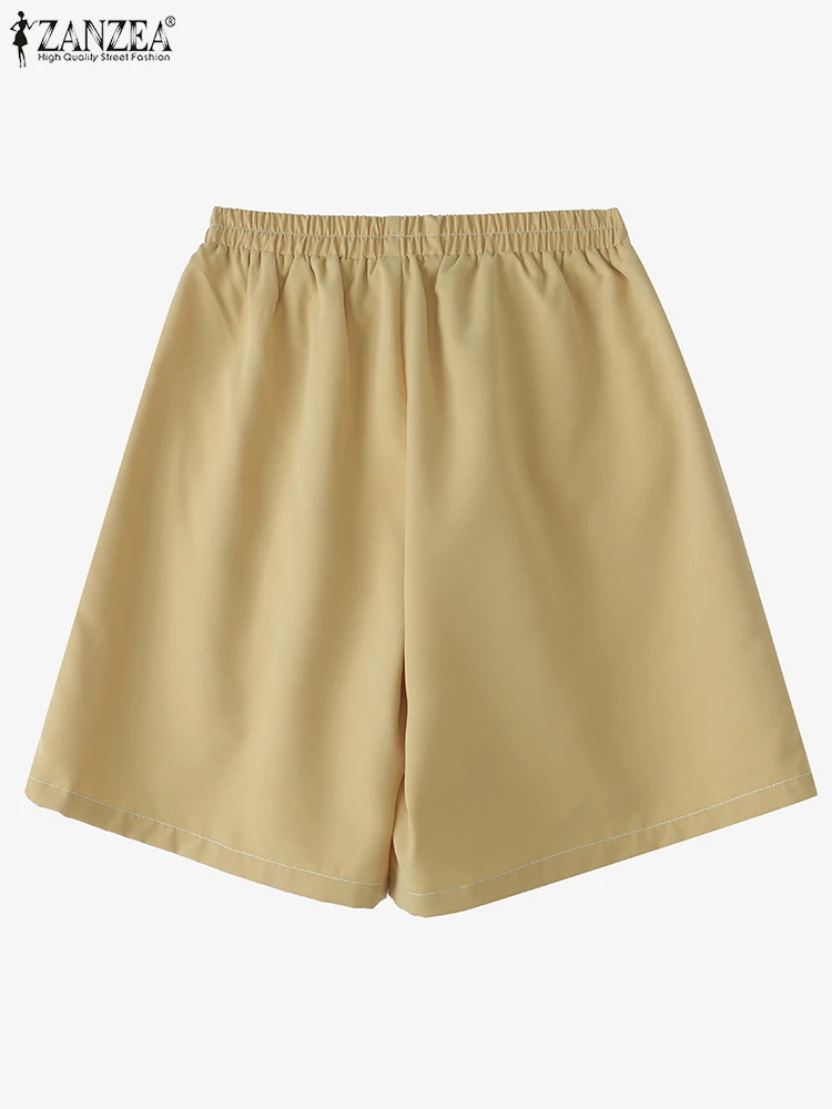 Women Elastic Waist Summer Shorts Skirts