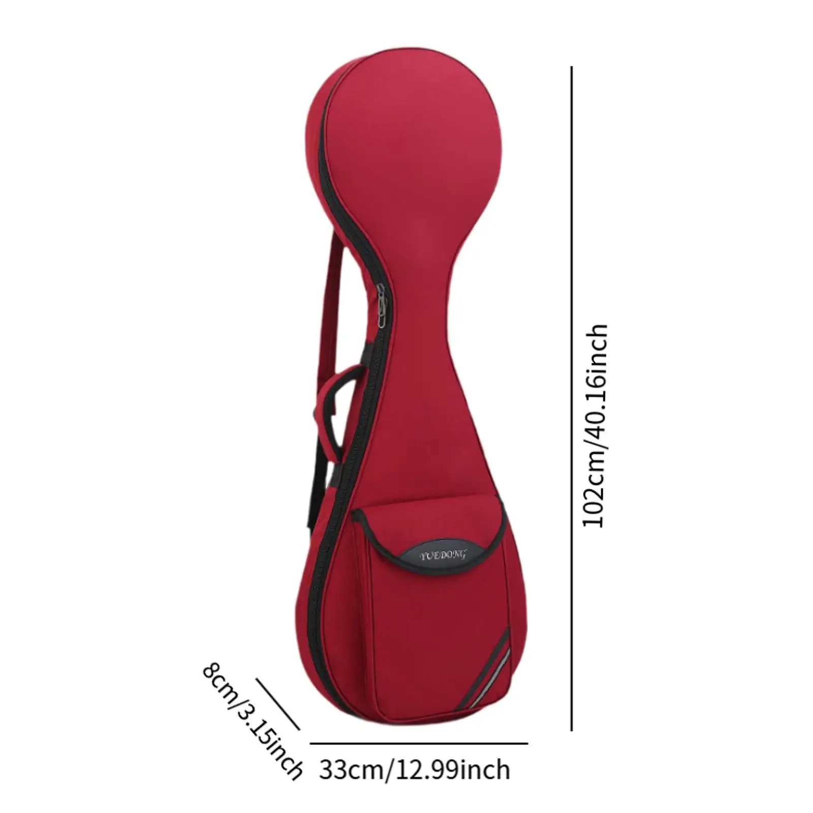 Pipa Case Lightweight Protection Case with Pocket Waterproof Oxford Cloth Thick Padded Portable Pipa Bag Backpack Banjo Gig Bag