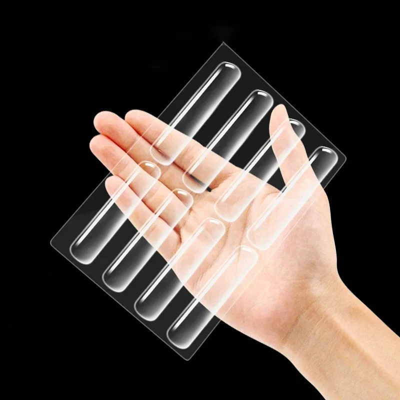 Door stopper Silicone Self Adhesive er Pads Refrigerator Anti-collision Strip Cabinet Bumpers Transparent Wall Protector Pad