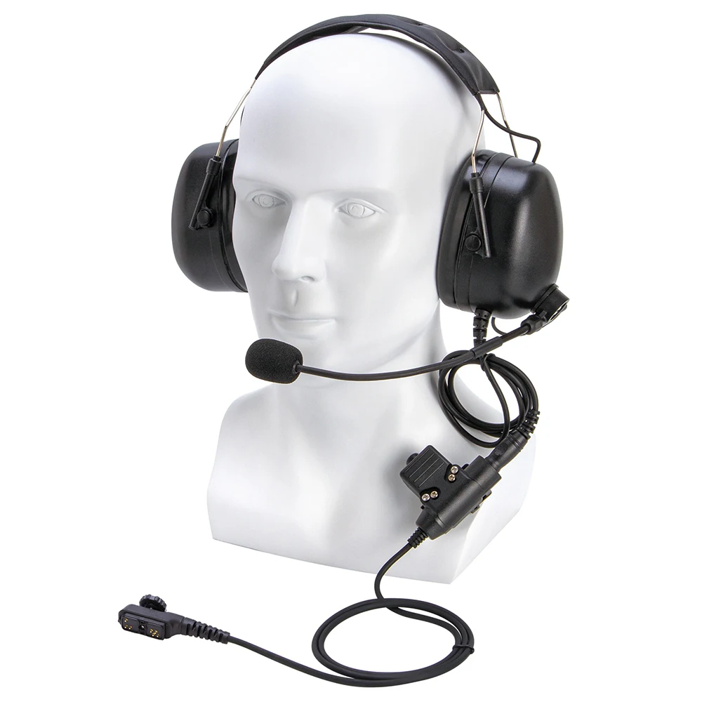 U94 PTT+Universal Aviation Headset Pilot Headphone for Hytera Walkie Talkie Earpiece PD780 PT580H PD780G PD782 PD782G PD785 Radi two way radio earphone earhook headset mic for hytera pd780 pd780g pd782 pd782g pd785