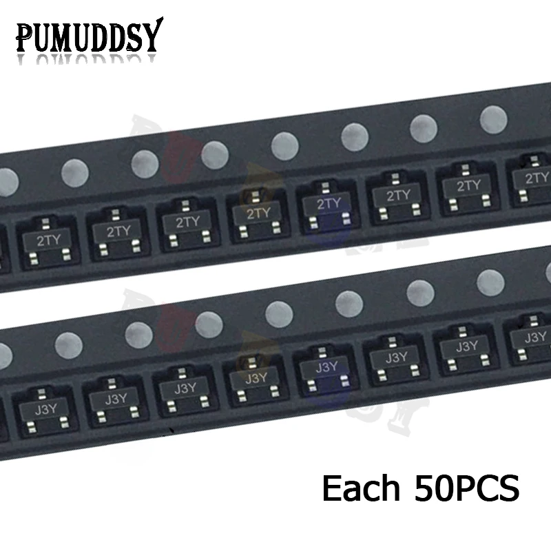 100PCS SMD Transistor Set - Assorted Types (SOT-23 Package)