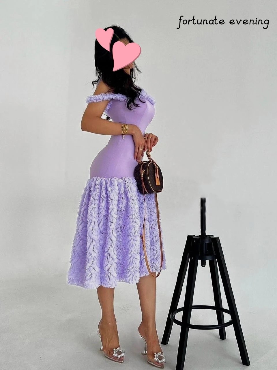 

Fortunate Evening Elegant Vintage Sweet Purple Flowers Lace Mermaid Summer Formal Occasion Prom Dress Evening Party Gowns
