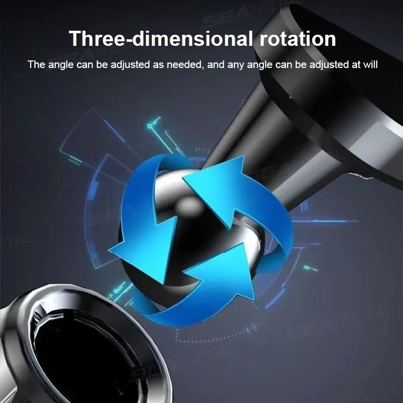 Black ABS Car Air Vent Phone Holder with 360 Rotation