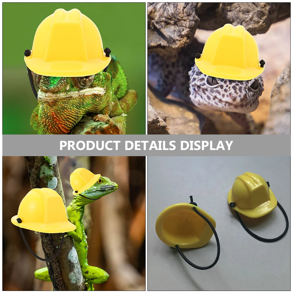 Miniature Plastic for Reptile Safety Lightweight Lizard Hat Decoration Pet Accessories for Snake Lizard and More