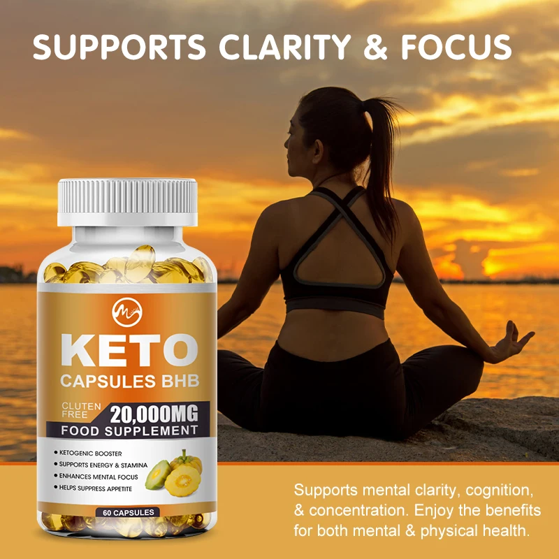Minch Keto Capsules Body Management Supplement Vitamin For Adults Ketogenic Promotes Energy Boost Burning Fat & Focus 120Cap