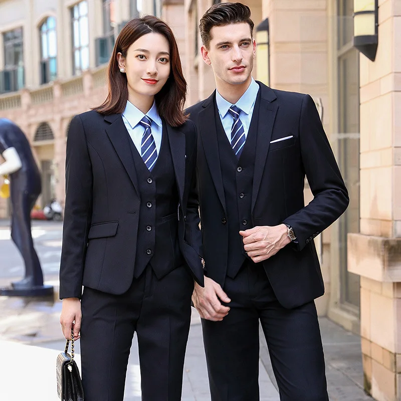 2023 New Fashionable Suit Coat Men and Women Suit Jacket Long Sleeve Suit Set Autumn and Winter Business Dress Business Attire