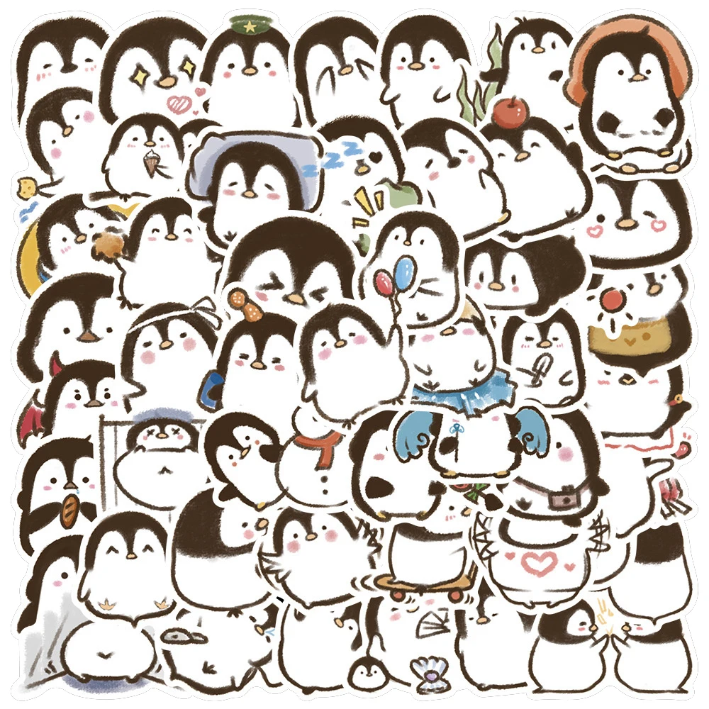 10/30/50PCS Cartoon Little Penguin Cute Animal Creative Graffiti Sticker Bike Skateboard Car Helmet Laptop Computer Wholesale 50pcs astronaut stickers creative graffiti diy skateboard laptop luggage bike motorcycle phone car sticker decals