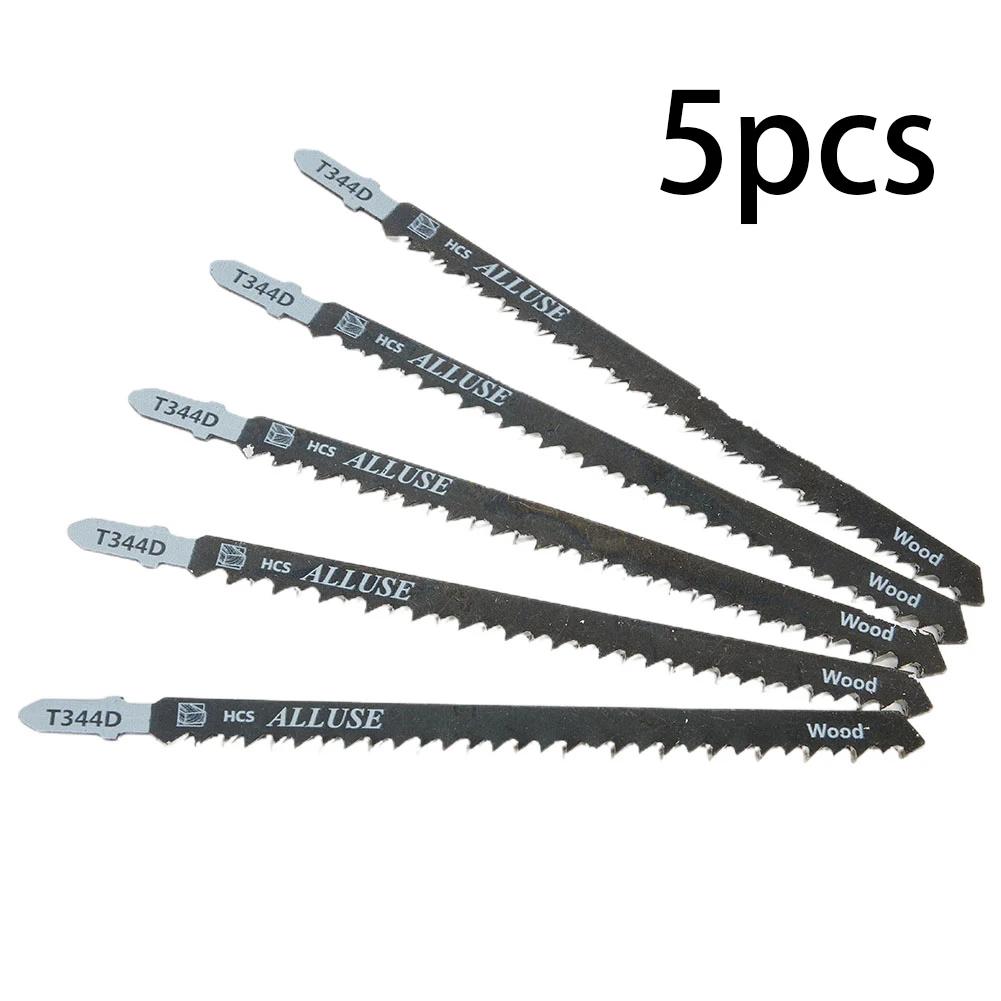 

5 PACK Jig Saw Blades Set HCS Assorted Saw Blades With T-shank Fast Cut Down Jigsaw Blades Woodworking Blades Hand Tool