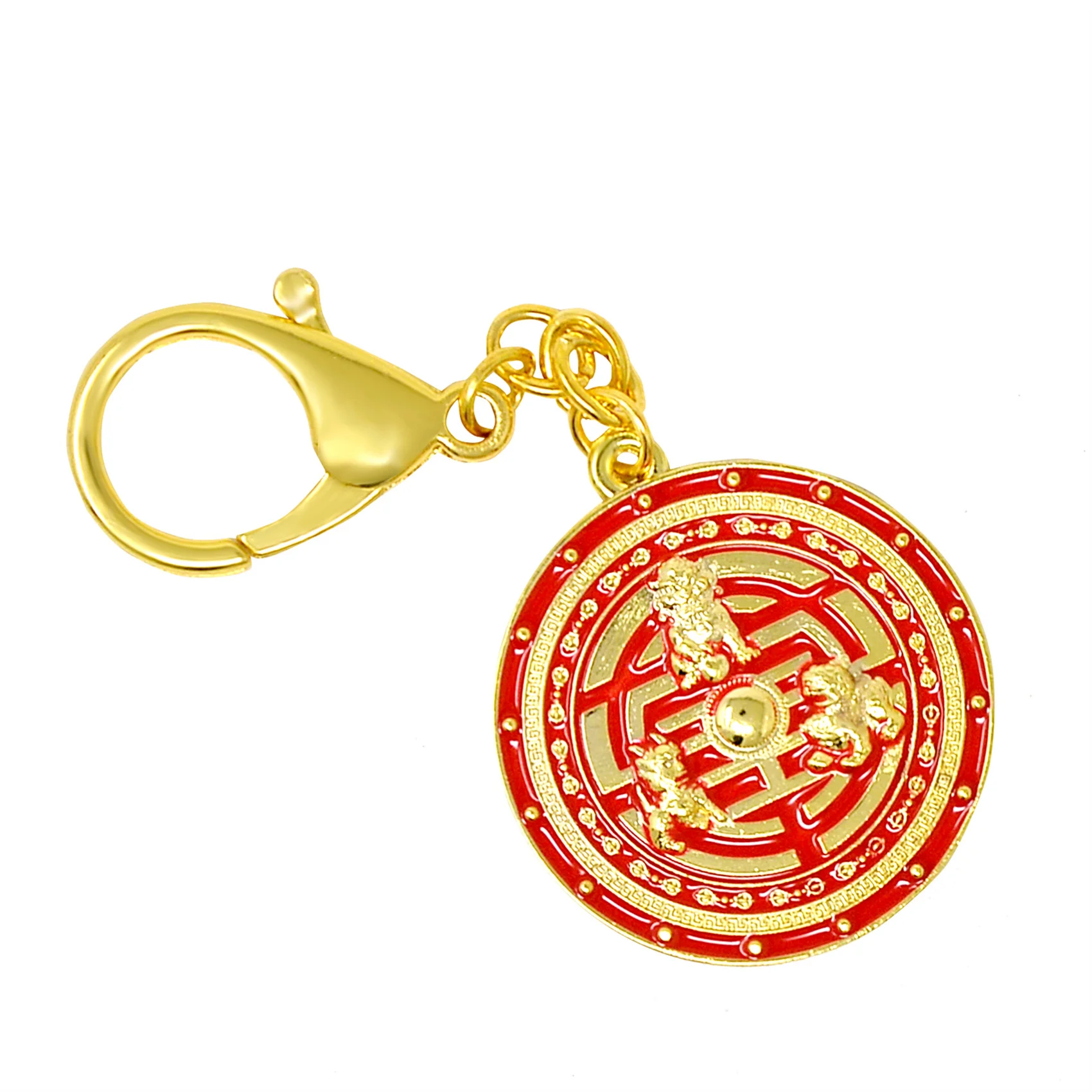 Feng Shui Ancient China 3 Celestials Protection Shield Amulet Keychain 3