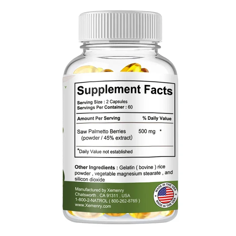 Saw Palmetto Berries-Relieve Frequent Urination, Prostate Health, Hair Growth, Urinary Tract Health